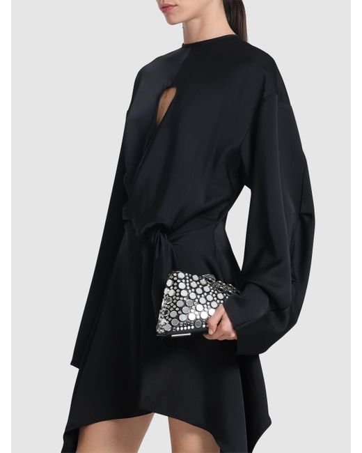 The Attico Black Spiegelclutch "midnight"
