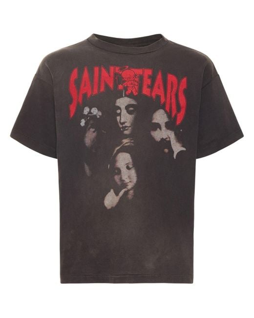 メンズ Saint Michael Denim Tears X Tシャツ Black