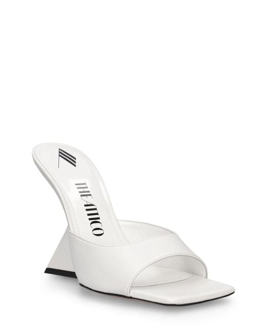 The Attico White 105Mm Cheope Leather Mules