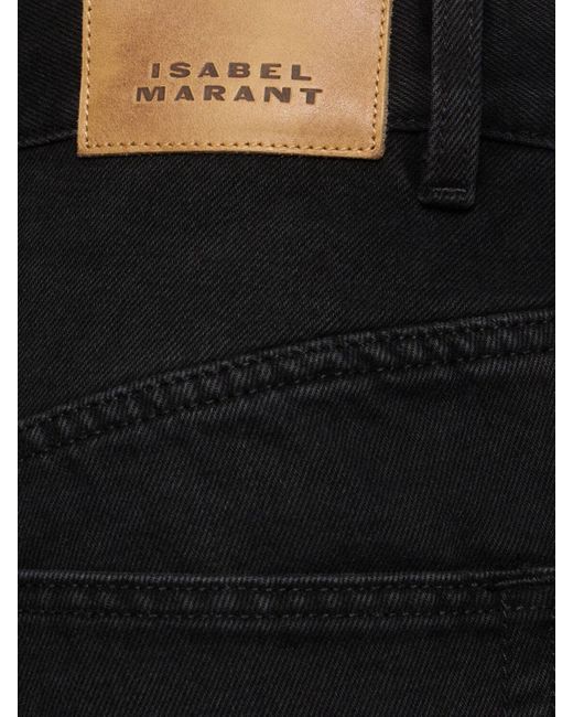 Isabel Marant Joanny ミドルライズデニムワイドジーンズ Black