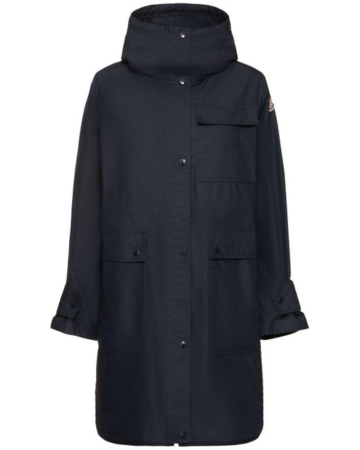 Moncler Meudon ロングパーカー ブルー | Lyst