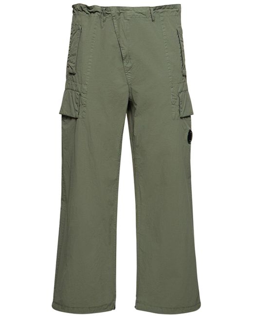 Pantaloni cargo oversize flatt in nylon di C P Company in Green da Uomo