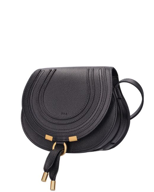 Chloé Gray Small Marcie Leather Shoulder Bag