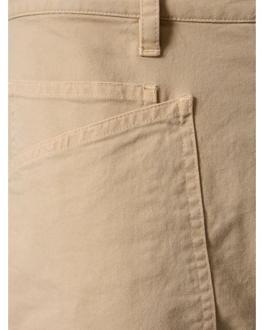 Pantalones de algodón Nili Lotan de color Natural