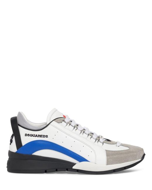 DSquared² Green Logo Leather Sneakers for men