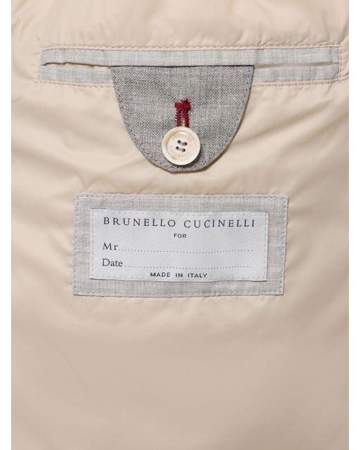 Piumino smanicato in lana con zip di Brunello Cucinelli in Gray da Uomo