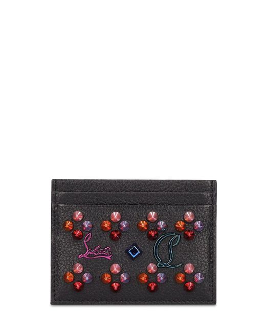 Christian Louboutin Multicolor W Kios Embellished Leather Card Holder
