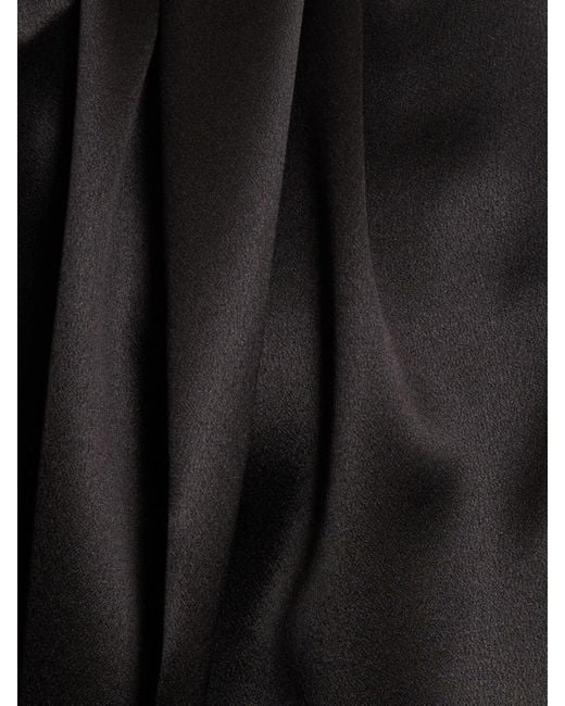 Camicia fluida in seta di Saint Laurent in Black da Uomo