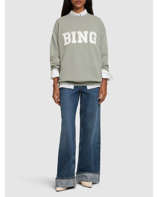 Sweat-shirt en coton tyler bing Anine Bing en coloris Gray