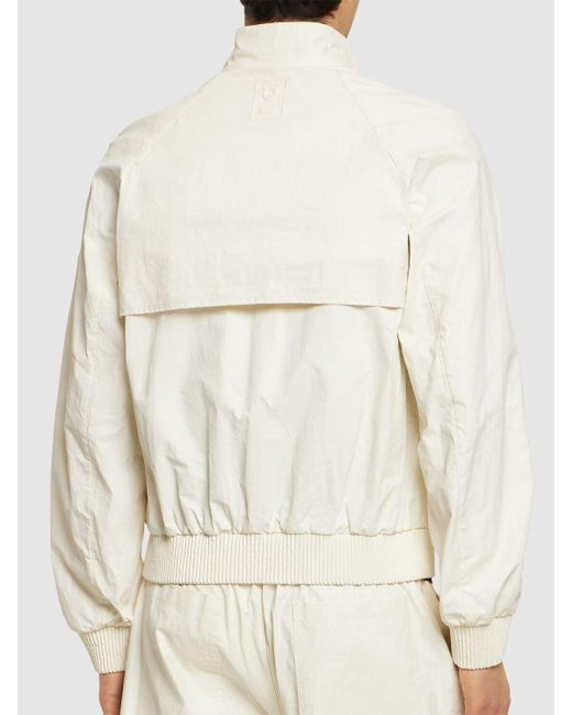 Veste zippée en lin Ferragamo pour homme en coloris White
