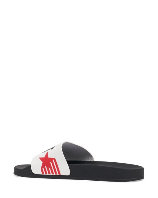 DSquared² White Rocco Siffredi Slide Sandals for men