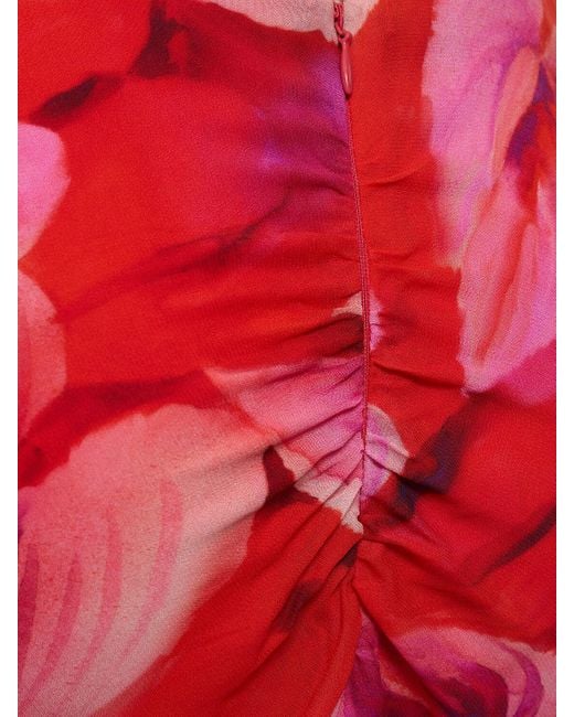 Vestido maxi de georgette de techno ANDAMANE de color Red