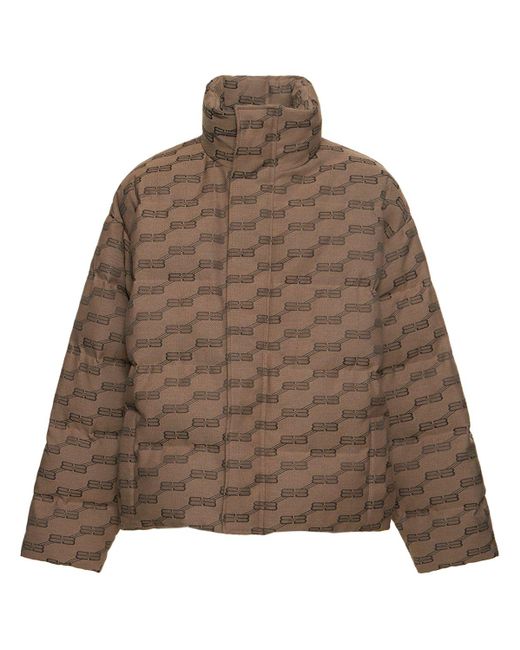Balenciaga Brown Quilted Jacket With Monogram for men