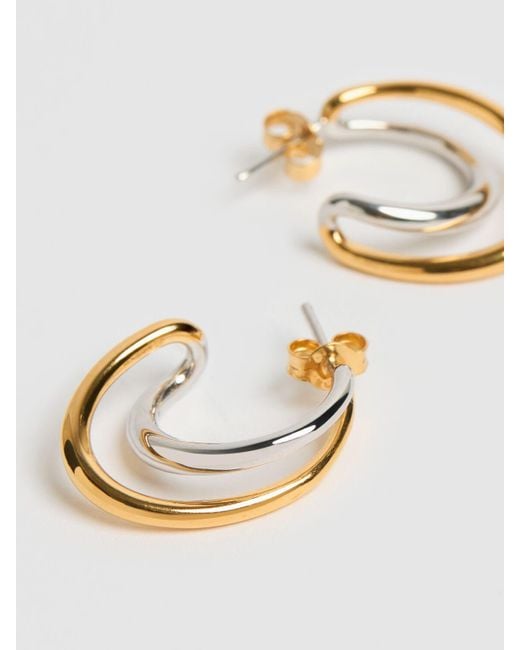 Charlotte Chesnais Metallic Mini Initial Vermeil & Silver Earrings