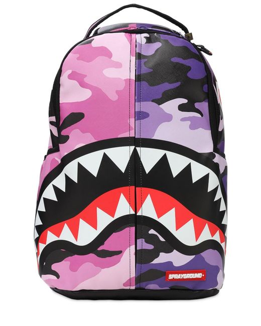 Sprayground Split Camo Backpack in Purple for Men | Lyst Canada