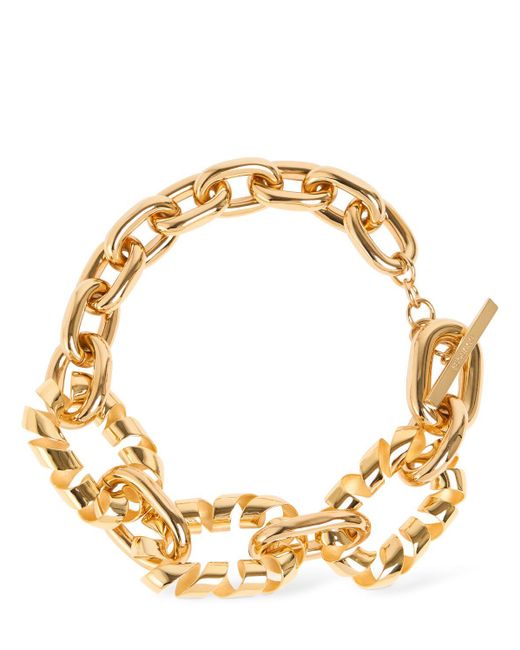 Rabanne Metallic Xl Link Twist Collar Necklace