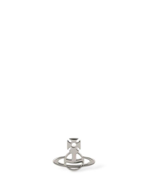 Vivienne Westwood White Lucy Mono Stud Earring for men