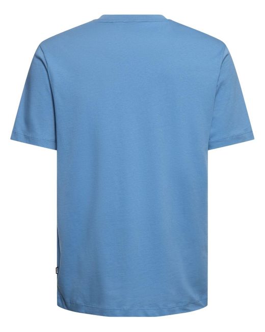 T-shirt en jersey de coton à logo thompson Boss pour homme en coloris Blue
