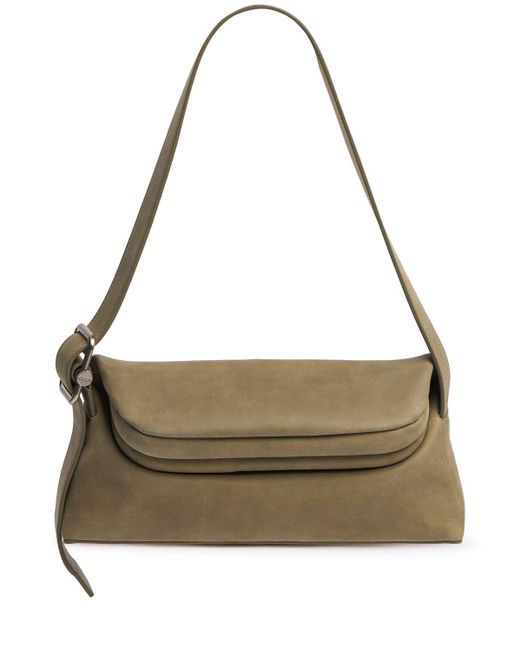 OSOI Metallic Damen Schultertasche Aus Leder „Folder Brot“