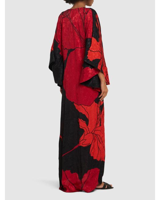 Johanna Ortiz Red River Classing Print Jacquard Midi Dress