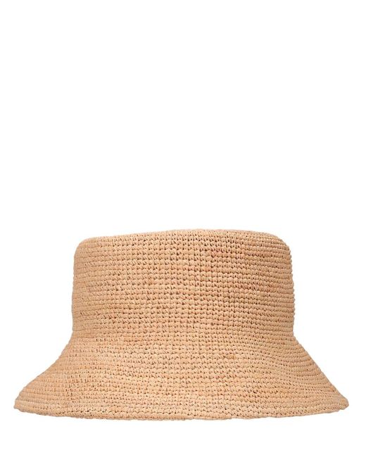 Lack of Color Inca Straw Raffia Bucket Hat in Natural | Lyst