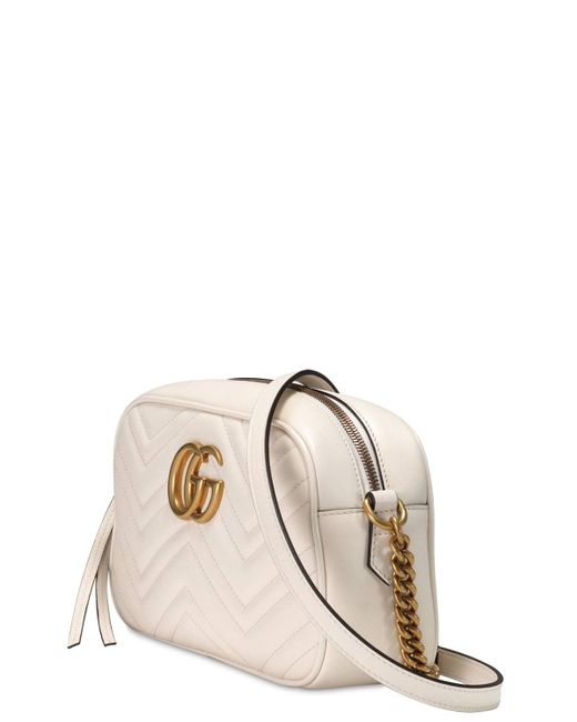 gg small matelassé leather camera bag