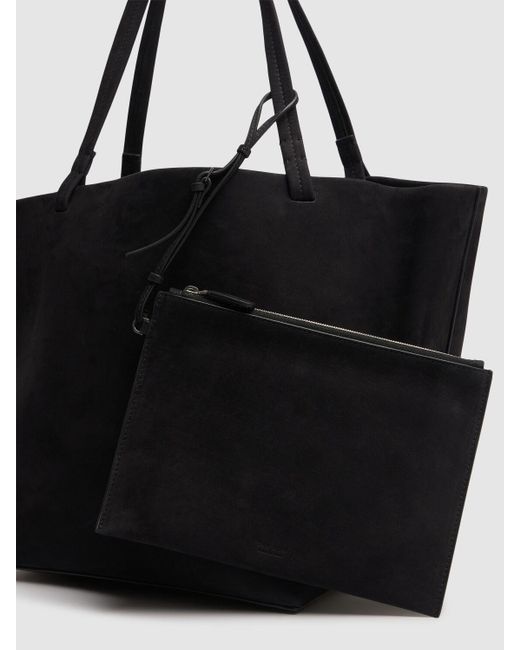 上質 ★ THE ROW Park tote three black nubuck bag Park Tote Three レザーバッグ ブラック – The Row