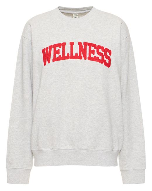 Sporty & Rich White Wellness Ivy Unisex Crewneck Sweatshirt