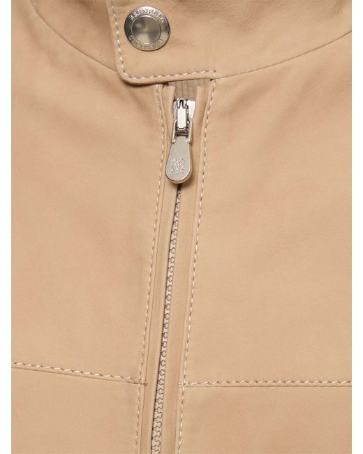Brunello Cucinelli Natural Suede Zipped Jacket for men