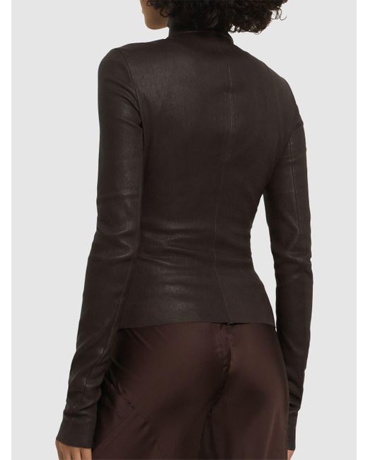 Rick Owens Gary レザージャケット Brown