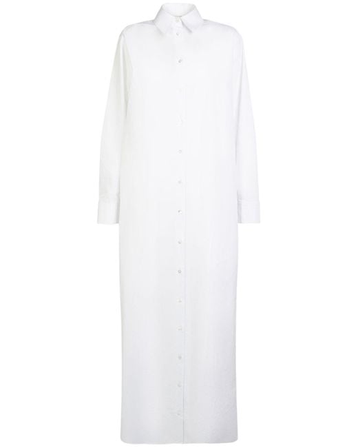 Robe chemise longue en popeline izumi The Row en coloris White