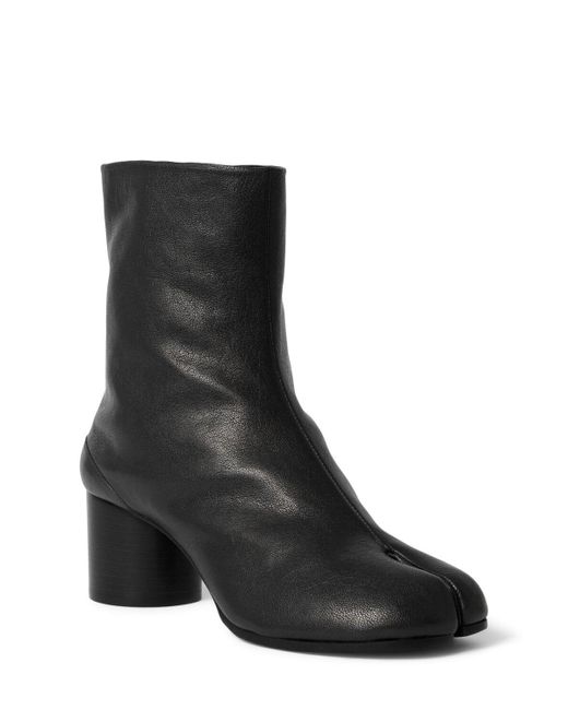 Maison Margiela Black 60mm Tabi Leather Ankle Boots .5
