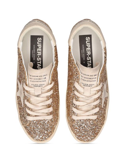 Sneakers lvr exclusive super-star glitter di Golden Goose Deluxe Brand in Brown