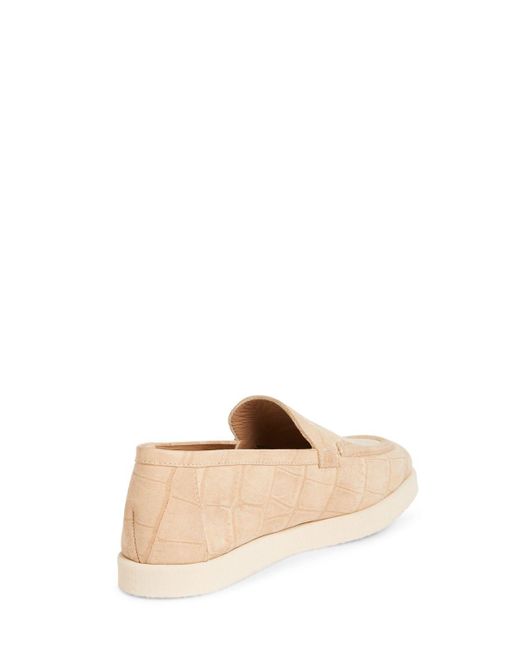 Max Mara Natural 10Mm Cocco Print Leather Loafers