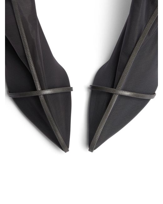 Botines de piel y malla 65mm Jil Sander de color Black