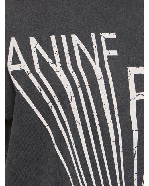 Anine Bing Black Colby Bing New York Cotton T-shirt