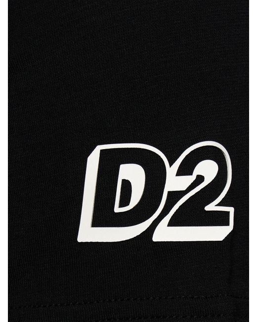 DSquared² Black D2 Crewneck T-shirt for men