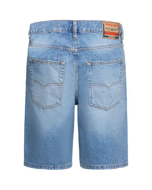 DIESEL Blue Regular Viscose Denim Shorts for men