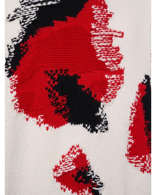 Maglia in misto lana di Alexander McQueen in Red da Uomo