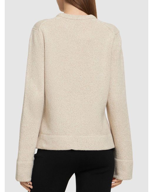 Theory Natural Side Slit Wool Blend Sweater