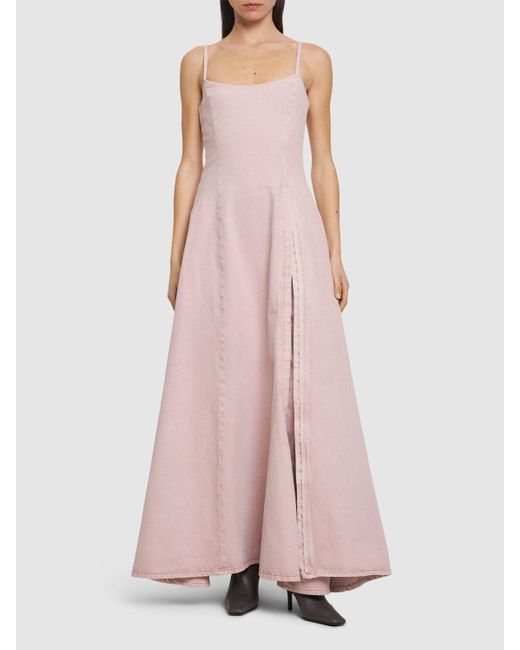 Robe longue en denim & pantalon Y. Project en coloris Pink