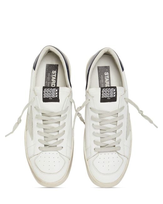 Golden Goose Deluxe Brand White Stardan Leather & Suede Sneakers for men