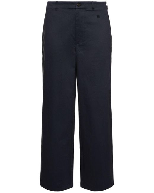 Pantalones workwear de algodón Acne de hombre de color Blue