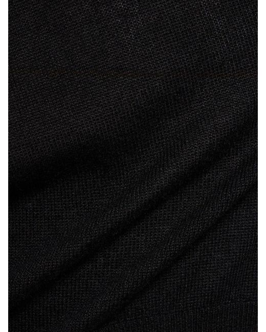 Suéter polo de punto de seda y cashmere Auralee de hombre de color Black