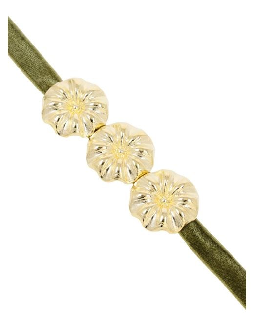 D'Estree Elizabeth Daisy ベルベットチョーカー Green