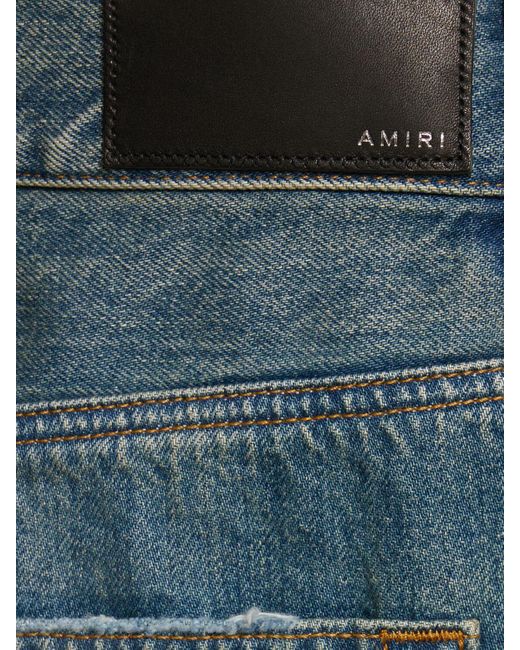 Jeans baggy de denim de algodón Amiri de hombre de color Blue