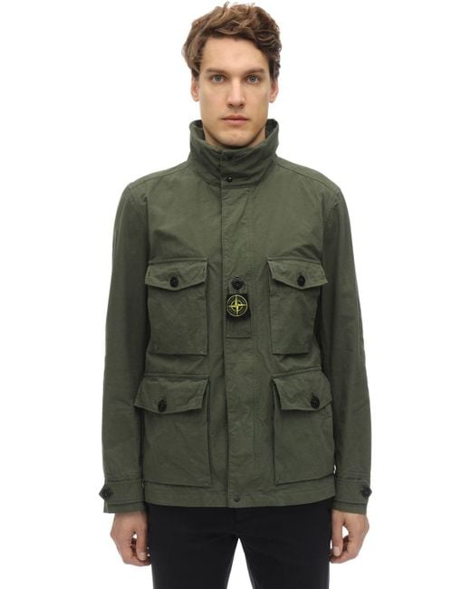 Stone Island Cordura Field Jacket in Green for Men | Lyst