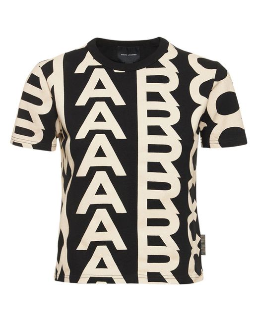 Marc Jacobs Black The Monogram Baby Tee Cotton T-shirt