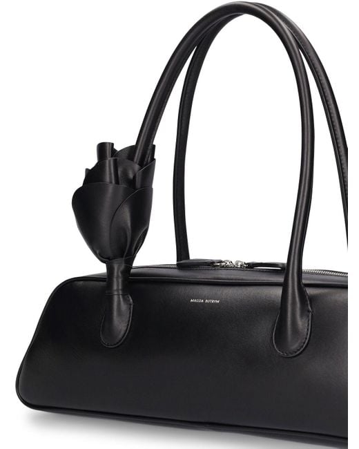 Magda Butrym Black Brigitte Trapeze Leather Top Handle Bag