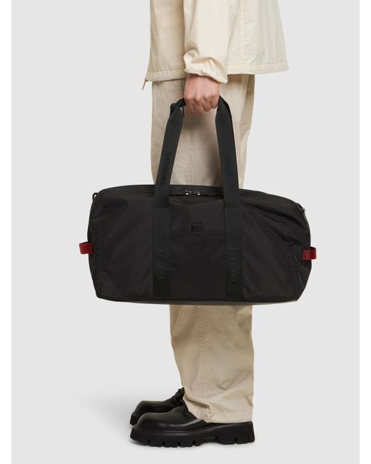 Ferrari Black Logo Duffle Bag for men